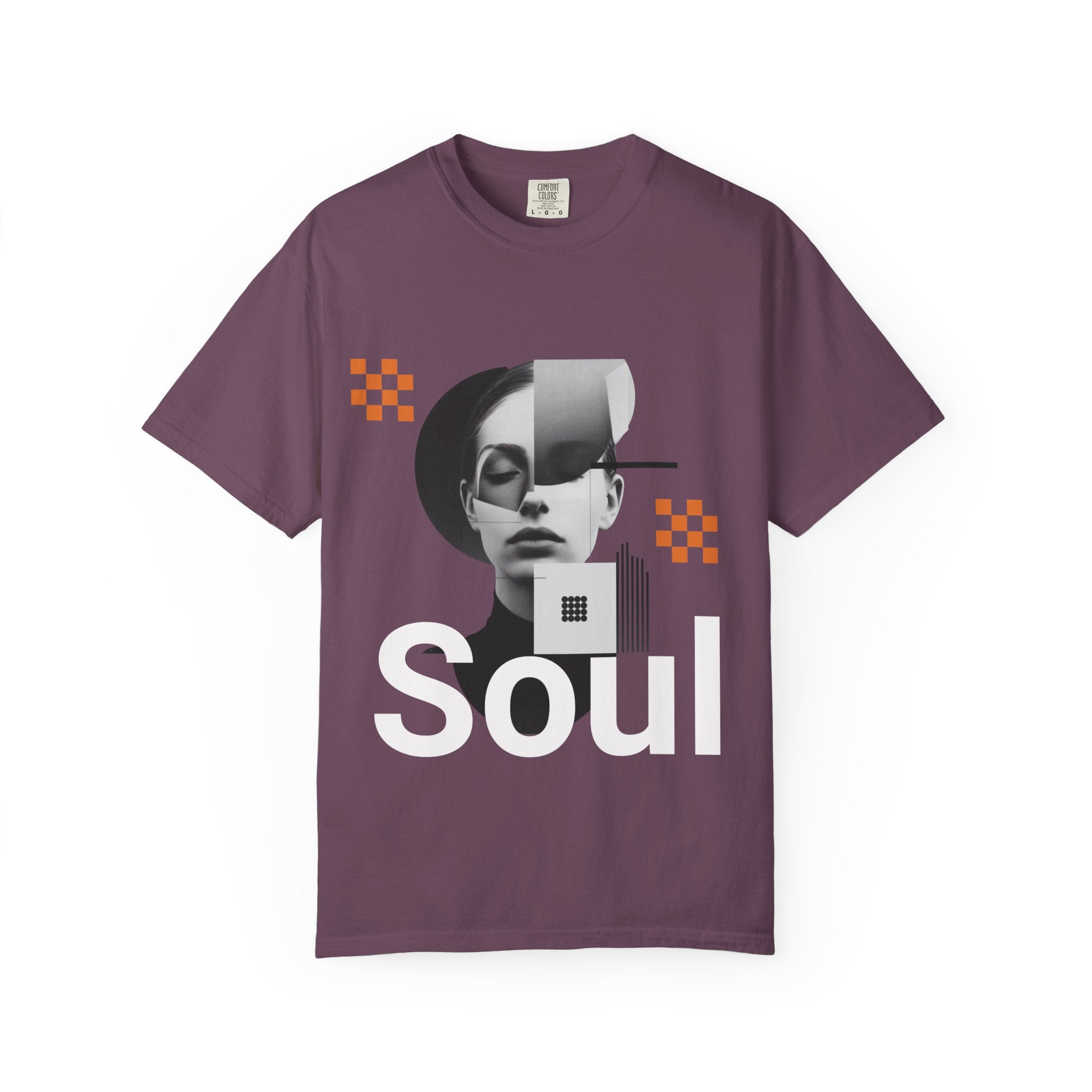 Abstract Collage Portrait T-Shirt — Modern Graphic Art Tee