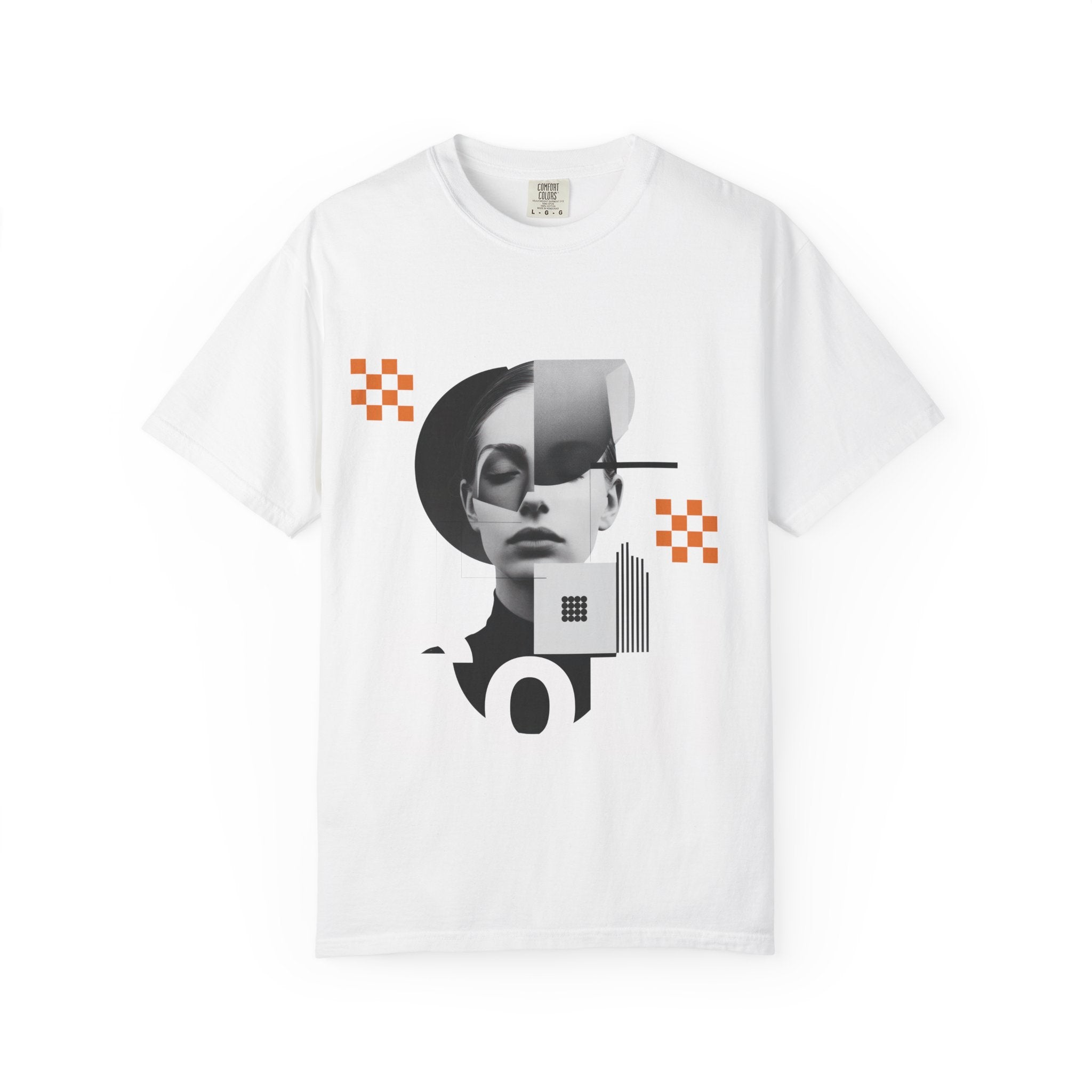 Abstract Collage Portrait T-Shirt — Modern Graphic Art Tee