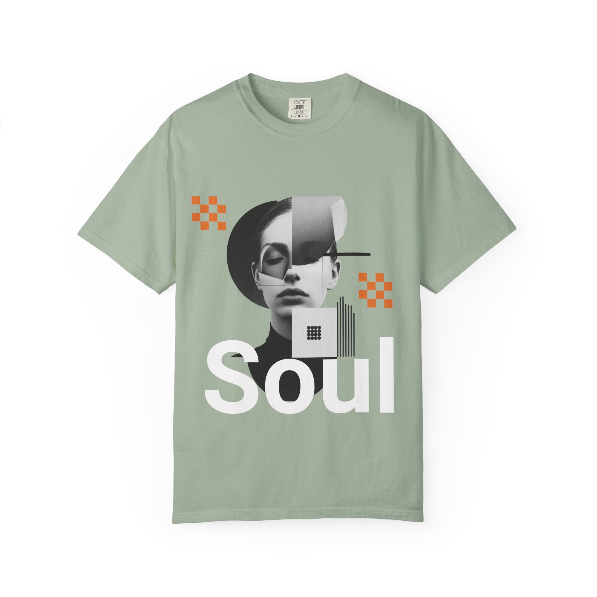 Abstract Collage Portrait T-Shirt — Modern Graphic Art Tee